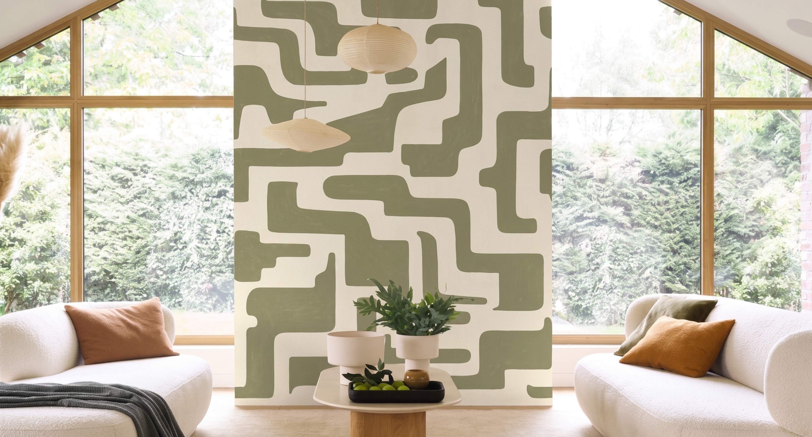 Casadeco mural wallpaper geometric